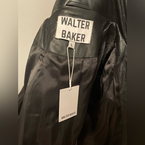 WALTER BAKER Lamb Leather Down Coat - Picture 3 of 5